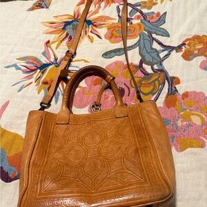 Brighton Tan Leather Crossbody Bag